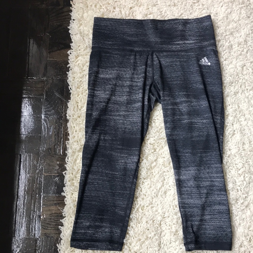 Adidas mid-calf high waisted workout leggings